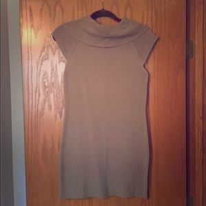 Cowl-neck sweater dress